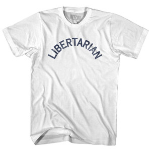 Libertarian Womens Cotton Junior Cut T-Shirt - White