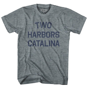 Two Harbors Catalina Island Adult Tri-Blend T-shirt - Athletic Grey
