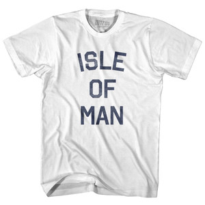 Isle Of Man Womens Cotton Junior Cut T-shirt-White