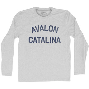 Avalon Catalina Adult Cotton Long Sleeve T-shirt-Grey Heather