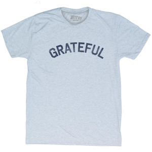 Grateful Adult Tri-Blend T-shirt - Athletic White