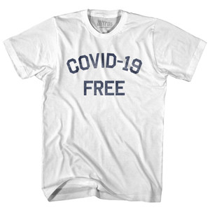 Covid-19 Free Youth Cotton T-shirt - White Covid-19 Free Youth Cotton T-shirt - White