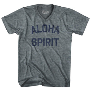 Aloha Spirit Adult Tri-Blend V-neck Womens Junior Cut T-shirt - Athletic Grey Aloha Spirit Adult Tri-Blend V-neck Womens Junior Cut T-shirt - Athletic Grey