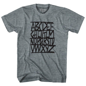 Alphabet Adult Tri-Blend City T-shirt - Athletic Grey Alphabet Adult Tri-Blend City T-shirt - Athletic Grey
