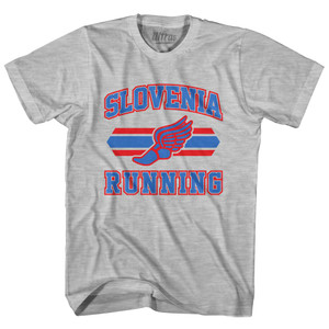 Slovenia 90's Running Team Cotton Youth T-shirt - Grey Heather Slovenia 90's Running Team Cotton Youth T-shirt - Grey Heather