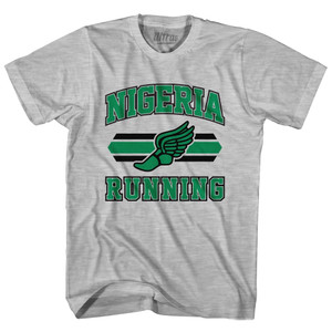 Nigeria 90's Running Team Cotton Youth T-shirt - Grey Heather Nigeria 90's Running Team Cotton Youth T-shirt - Grey Heather