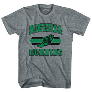 Nigeria 90's Running Team Cotton Youth T-shirt - Athletic Grey