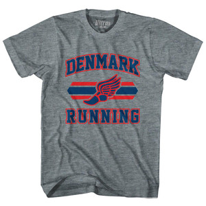 Denmark Republic 90's Running Team Cotton Youth T-shirt - Athletic Grey