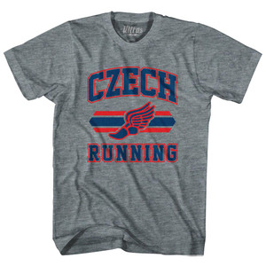 Czech Republic 90's Running Team Cotton Youth T-shirt - Athletic Grey Czech Republic 90's Running Team Cotton Youth T-shirt - Athletic Grey