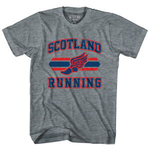 Scotland 90's Running Team Cotton Youth T-shirt - Athletic Grey