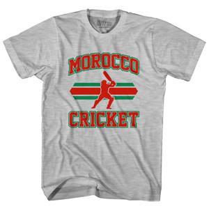 Morocco 90's Cricket Team Cotton Youth T-shirt - Grey Heather Morocco 90's Cricket Team Cotton Youth T-shirt - Grey Heather