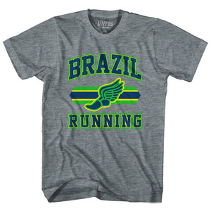 Brazil 90's Running Team Cotton Adult T-shirt - Athletic Grey