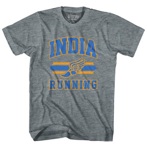 India 90's Running Team Cotton Adult T-shirt - Athletic Grey