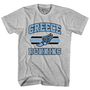 Greece 90's Running Team Cotton Adult T-shirt - Grey Heather