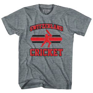 Switzerland 90's Cricket Team Tri-Blend Youth T-shirt - Athletic Grey Switzerland 90's Cricket Team Tri-Blend Youth T-shirt - Athletic Grey