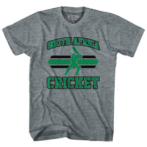 South Africa 90's Cricket Team Tri-Blend Adult T-shirt - Athletic Grey South Africa 90's Cricket Team Tri-Blend Adult T-shirt - Athletic Grey