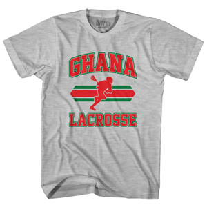Ghana 90's Lacrosse Team Cotton Adult T-shirt-Grey Heather Ghana 90's Lacrosse Team Cotton Adult T-shirt-Grey Heather
