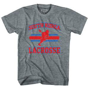 South Korea 90's Lacrosse Team Tri-Blend Adult T-shirt-Athletic Grey South Korea 90's Lacrosse Team Tri-Blend Adult T-shirt-Athletic Grey
