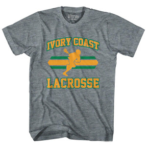Ivory Coast 90's Lacrosse Team Tri-Blend Adult T-shirt - Athletic Grey Ivory Coast 90's Lacrosse Team Tri-Blend Adult T-shirt - Athletic Grey