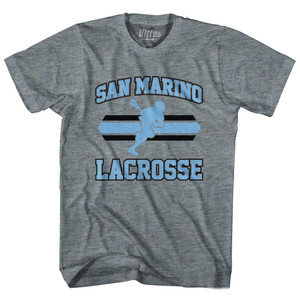 San Marino 90's Lacrosse Team Tri-Blend Adult T-shirt - Athletic Grey San Marino 90's Lacrosse Team Tri-Blend Adult T-shirt - Athletic Grey