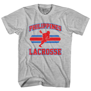 Philippines 90's Lacrosse Team Cotton Adult T-shirt-Grey Heather Philippines 90's Lacrosse Team Cotton Adult T-shirt-Grey Heather