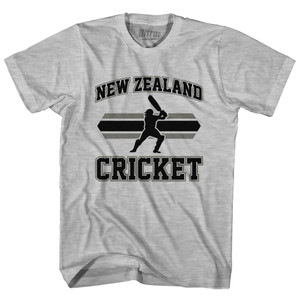 New Zealand 90's Cricket Team Cotton Adult T-shirt-Grey Heather