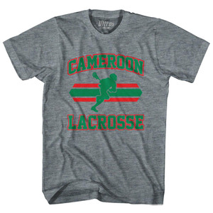 Cameroon 90's Lacrosse Team Tri-Blend Adult T-shirt - Athletic Grey Cameroon 90's Lacrosse Team Tri-Blend Adult T-shirt - Athletic Grey