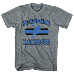 El Salvador 90's Lacrosse Team Tri-Blend Adult T-shirt-Athletic Grey El Salvador 90's Lacrosse Team Tri-Blend Adult T-shirt-Athletic Grey