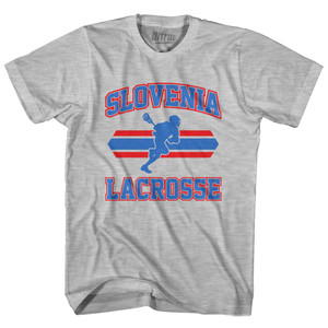 Slovenia 90's Lacrosse Team Cotton Youth T-shirt - Grey Heather Slovenia 90's Lacrosse Team Cotton Youth T-shirt - Grey Heather