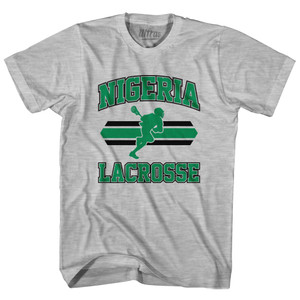 Nigeria 90's Lacrosse Team Cotton Youth T-shirt - Grey Heather Nigeria 90's Lacrosse Team Cotton Youth T-shirt - Grey Heather