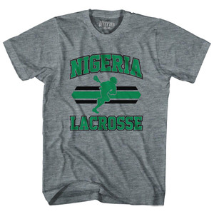 Nigeria 90's Lacrosse Team Tri-Blend Youth T-shirt - Athletic Grey Nigeria 90's Lacrosse Team Tri-Blend Youth T-shirt - Athletic Grey