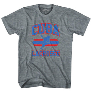 Cuba 90's Lacrosse Team Tri-Blend Youth T-shirt-Athletic Grey Cuba 90's Lacrosse Team Tri-Blend Youth T-shirt-Athletic Grey
