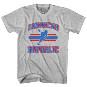 Dominican Republic 90's Lacrosse Team Cotton Adult T-shirt - Grey Heather Dominican Republic 90's Lacrosse Team Cotton Adult T-shirt - Grey Heather