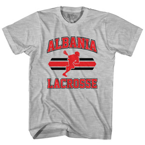 Albania 90's Lacrosse Team Cotton Adult T-shirt - Grey Heather Albania 90's Lacrosse Team Cotton Adult T-shirt - Grey Heather