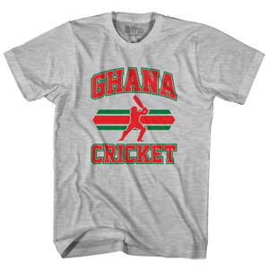 Ghana 90's Cricket Team Cotton Adult T-shirt - Grey Heather Ghana 90's Cricket Team Cotton Adult T-shirt - Grey Heather