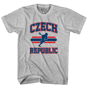 Czech Republic 90's Lacrosse Team Cotton Adult T-shirt - Grey Heather Czech Republic 90's Lacrosse Team Cotton Adult T-shirt - Grey Heather