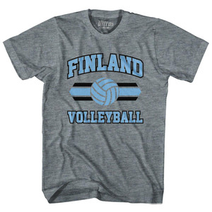 Finland 90's Volleyball Team Tri-Blend Adult T-shirt-Athletic Grey Finland 90's Volleyball Team Tri-Blend Adult T-shirt-Athletic Grey