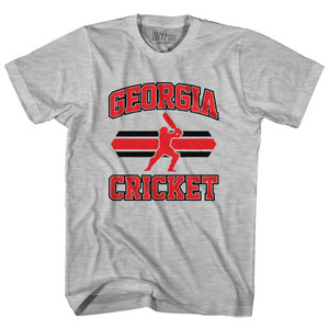 Georgia 90's Cricket Team Cotton Adult T-shirt - Grey Heather