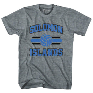Solomon Islands 90's Volleyball Team Tri-Blend Adult T-shirt - Athletic Grey Solomon Islands 90's Volleyball Team Tri-Blend Adult T-shirt - Athletic Grey