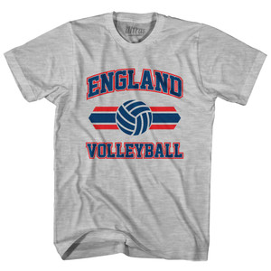 England 90's Volleyball Team Cotton Youth T-shirt - Grey Heather