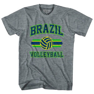 Brazil 90's Volleyball Team Tri-Blend Youth T-shirt - Athletic Grey Brazil 90's Volleyball Team Tri-Blend Youth T-shirt - Athletic Grey