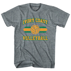 Ivory Coast 90's Volleyball Team Tri-Blend Adult T-shirt - Athletic Grey Ivory Coast 90's Volleyball Team Tri-Blend Adult T-shirt - Athletic Grey