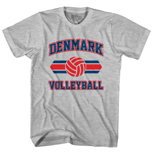 Denmark 90's Volleyball Team Cotton Adult T-shirt - Grey Heather Denmark 90's Volleyball Team Cotton Adult T-shirt - Grey Heather