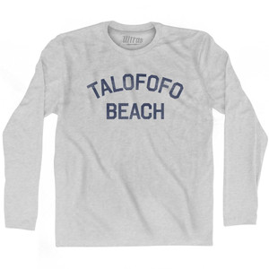 Guam Talofofo Beach Adult Cotton Long Sleeve Vintage T-shirt - Grey Heather Guam Talofofo Beach Adult Cotton Long Sleeve Vintage T-shirt - Grey Heather