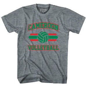 Cameroon 90's Volleyball Team Tri-Blend Adult T-shirt - Athletic Grey Cameroon 90's Volleyball Team Tri-Blend Adult T-shirt - Athletic Grey