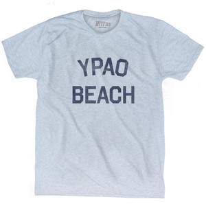 Guam Ypao Beach Adult Tri-Blend Vintage T-shirt - Athletic White