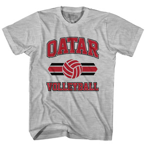 Qatar 90's Volleyball Team Cotton Adult T-shirt - Grey Heather