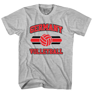 Germany 90's Volleyball Team Cotton Adult T-shirt - Grey Heather
