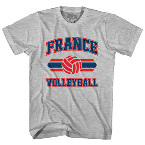 France 90's Volleyball Team Cotton Adult T-shirt - Grey Heather