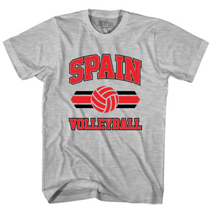 Spain 90's Volleyball Team Cotton Adult T-shirt - Grey Heather
